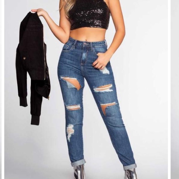 Cello Denim - Cello  girlfriend distressed jeans size 7 NWT